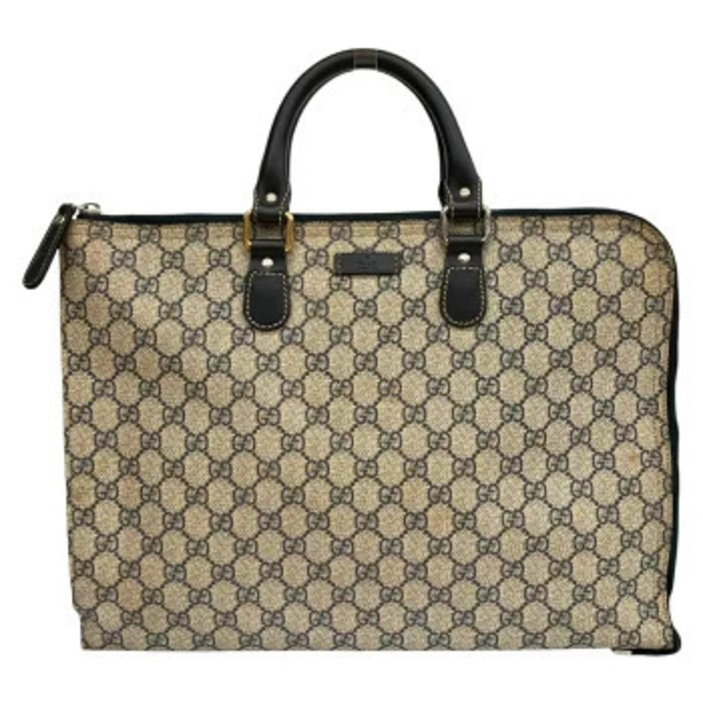 Gucci Handbag Laptop Case GG Supreme Beige Cream